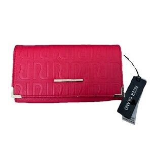 River Island Women’s Wallet Clutch Red with Gold Accents – New with Tags  NWT